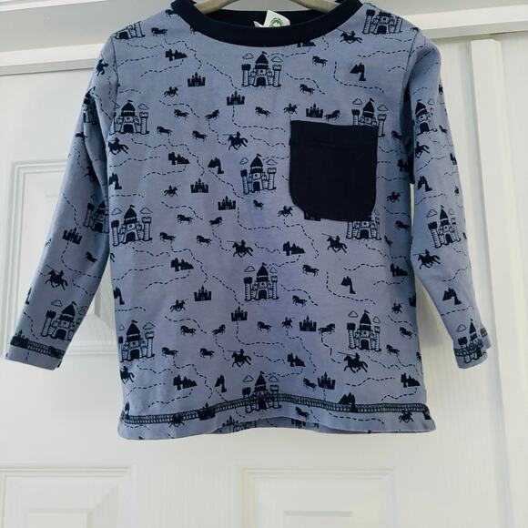 Alana Organic Cotton Knights and Castle Pocket Sweatshirt Size 2T EUC - Picture 1 of 5
